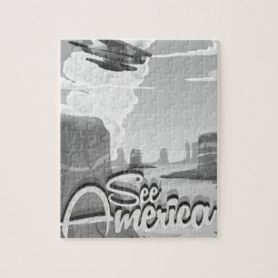 See America Vintage Cartoon Jigsaw Puzzle