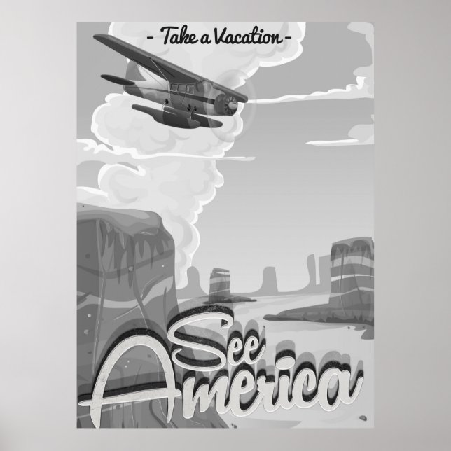 See America Vintage Cartoon Poster (Front)