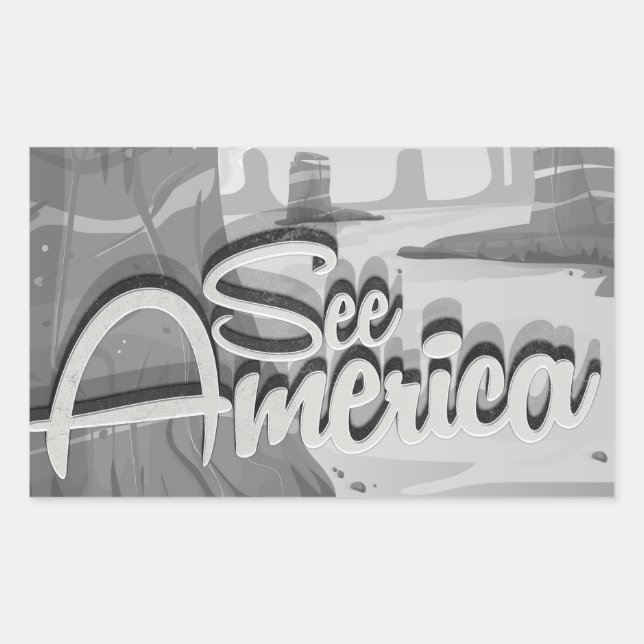 See America Vintage Cartoon Sticker (Front)