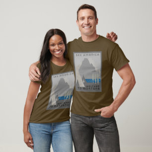 See America Vintage Montana Travel Poster T-Shirt
