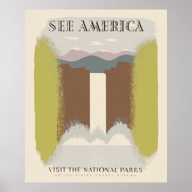 See America Visit The National Parks Poster (Front)