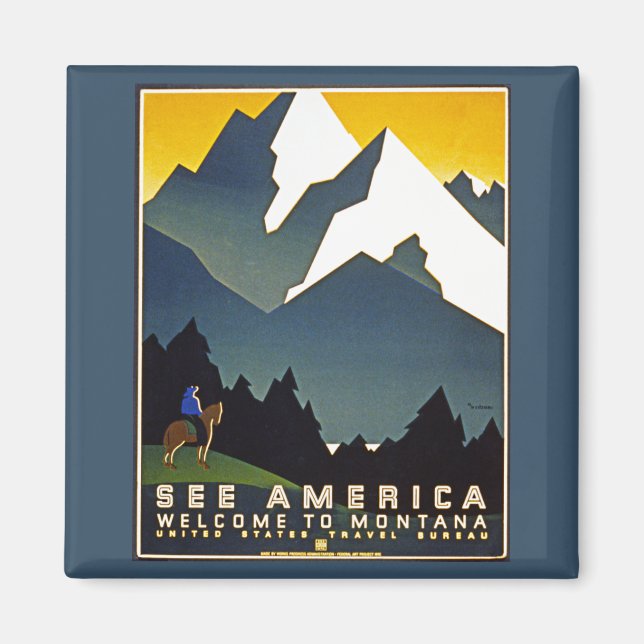 See America - Welcome to Montana Magnet (Front)