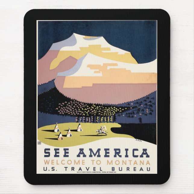 See America ~ Welcome to Montana Mouse Pad (Front)