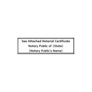 See Attached Notarial Certificate Self-inking Stamp