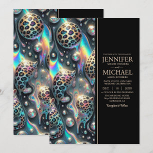 SEE BACK All-In-One Exotic Posh Wedding Invitation