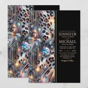 SEE BACK All-In-One Exotic Posh Wedding Invitation