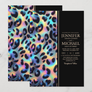 SEE BACK All-In-One Exotic Posh Wedding Invitation