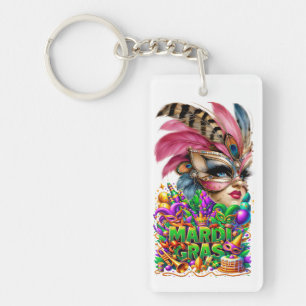 SEE BACK - Mardi Gras Keychain