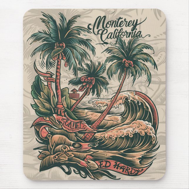 see beach and ship mouse pad (Front)