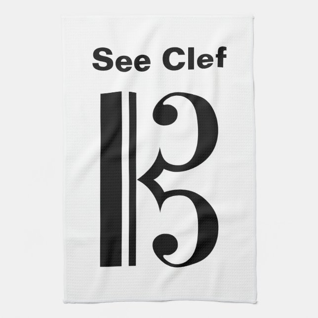 See Clef Kitchen Towel (Vertical)