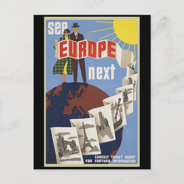 See Europe Next Postcard (Front)