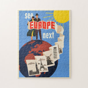 See Europe Next travel poster, Jigsaw Puzzle