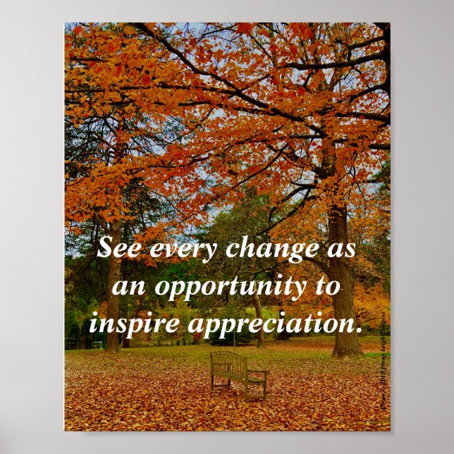 See every change as an opportunity to inspire poster (Front)