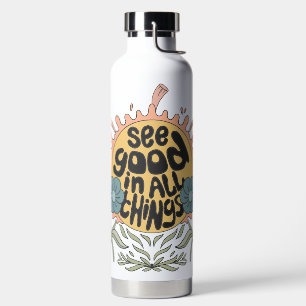 See Good in all Things Hippie Graphic Water Bottle
