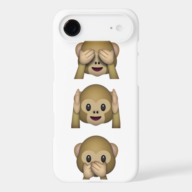 See, Hear and speak no evil phone case (Back)