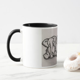 See, Hear, Speak No Evil Elephant Mug