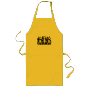 See Hear Speak No Evil Funny Frogs Long Apron