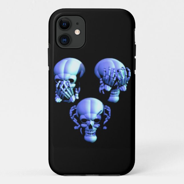 See, Hear, Speak No Evil Skulls iPhone 5G Case (Back)