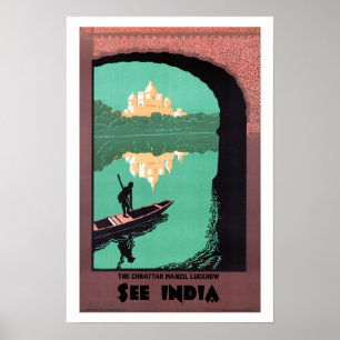 See India Chattar Manzil - Vintage Travel Poster
