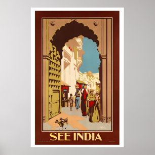 See India Vintage Travel Poster