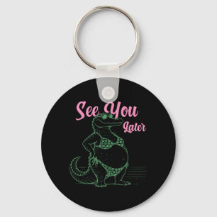 See Later Alligator Pregnancy Announcement Summer Keychain