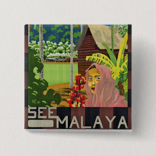 See Malaya 2 Inch Square Button