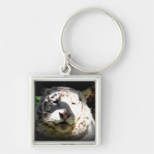 See Me White Tiger Keychain