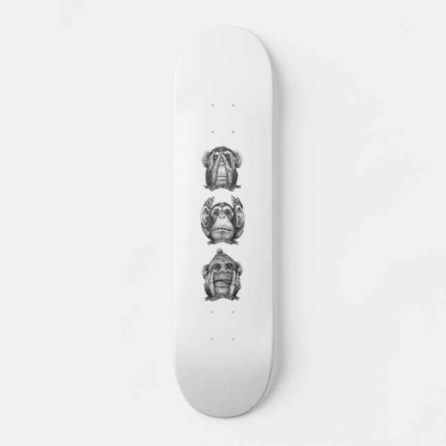 SEE NO EVIL HEAR NO EVIL SAY NO EVIL SKATE BOARD D (Front)