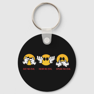See No Evil, Hear No Evil, Speak No Evil Keychain