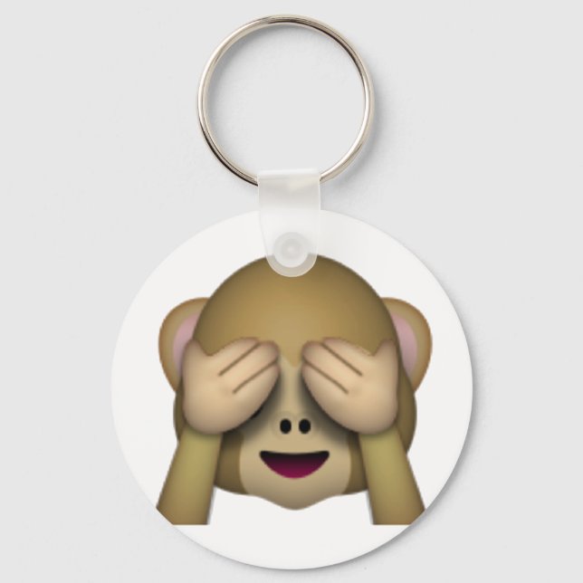 See No Evil Monkey - Emoji Keychain (Front)