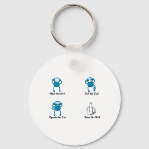See No Evil Monkeys Keychain