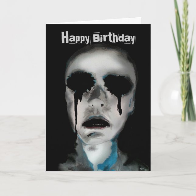 'See No Evil' print on a Birthday Card (Front)