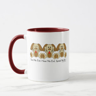 See No Evil Puppies Mug