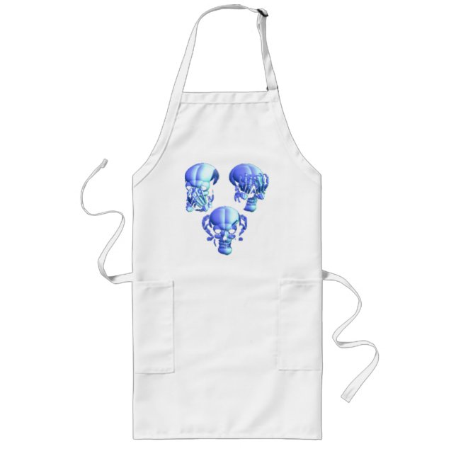 See No, Hear No, Speak No Evil Skulls Apron (Front)