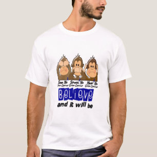 See Speak Hear No Colon Cancer 3 T-Shirt