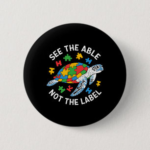 See The Able Not Label Autism Awareness Funny Kids 2 Inch Round Button