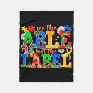 See The Able Not The Label Autism Awareness Day 20 Fleece Blanket