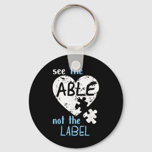 See The Able Not The Label Autism Awareness Month Keychain