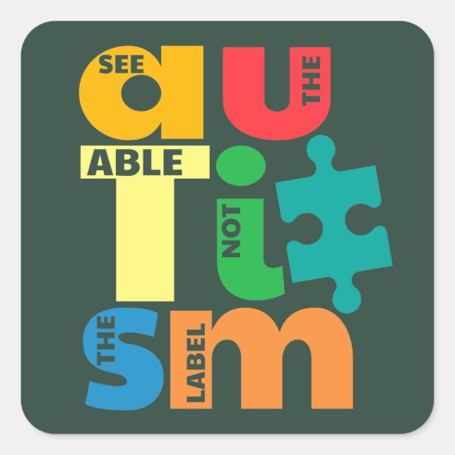 See The Able Not the Label Autism Personalized (Front)