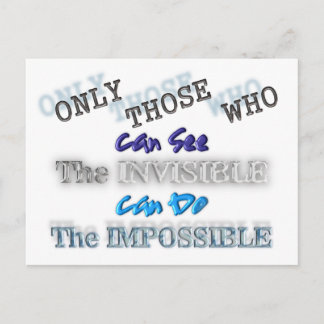 See the invisible Do the Impossible Postcard