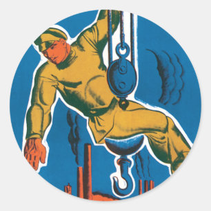 See the Soviet Union in the Making Classic Round Sticker