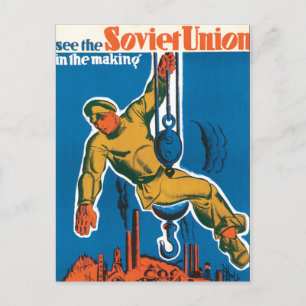 See the Soviet Union in the Making Postcard