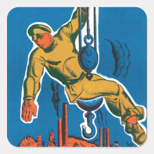 See the Soviet Union in the Making Square Sticker