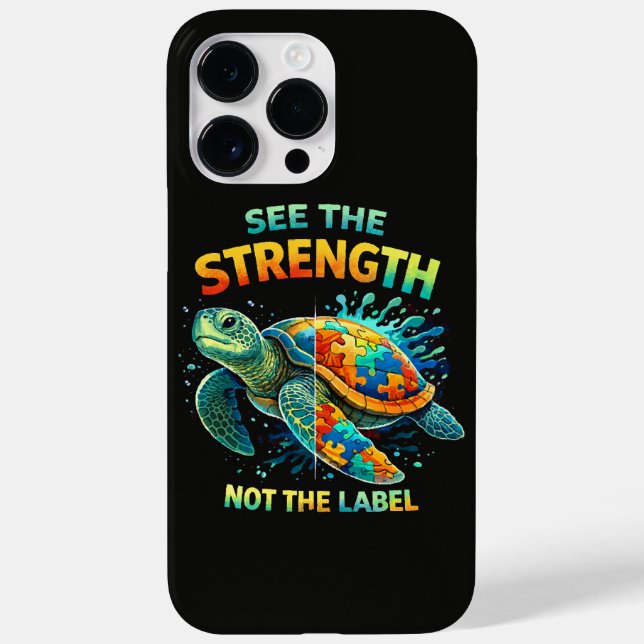 See the Strength Turtle Autism Acceptance Case-Mate iPhone Case (Back)