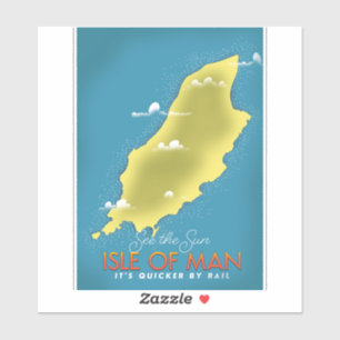 See the Sun - Isle of Man travel poster.