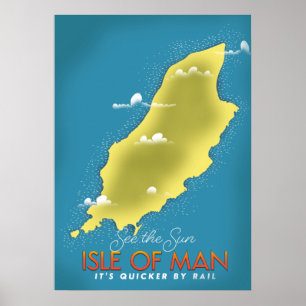 See the Sun - Isle of Man travel poster. Poster