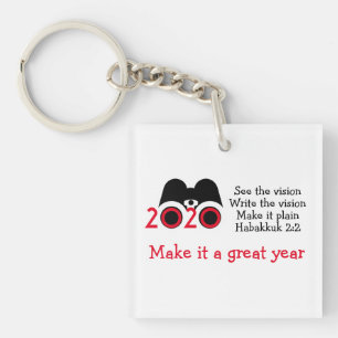 SEE THE VISION 2020 Binoculars Customized Keychain