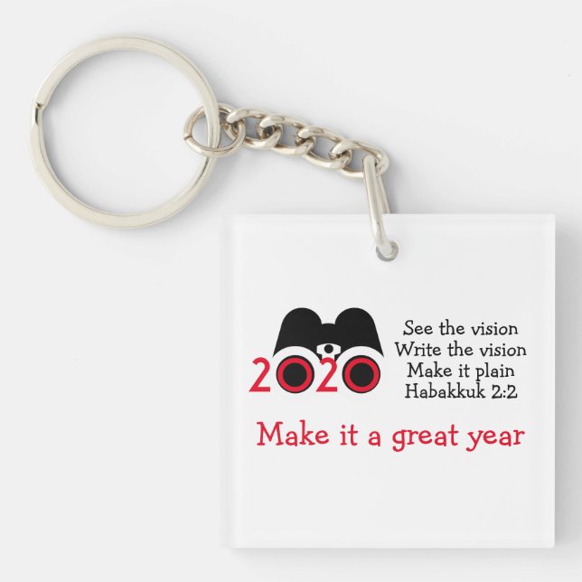 SEE THE VISION 2020 Binoculars Customized Keychain (Front)