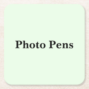 See These Photo Pens Square Paper Coaster