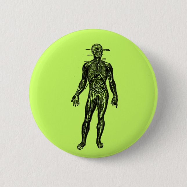 See Through Man 2 Inch Round Button (Front)